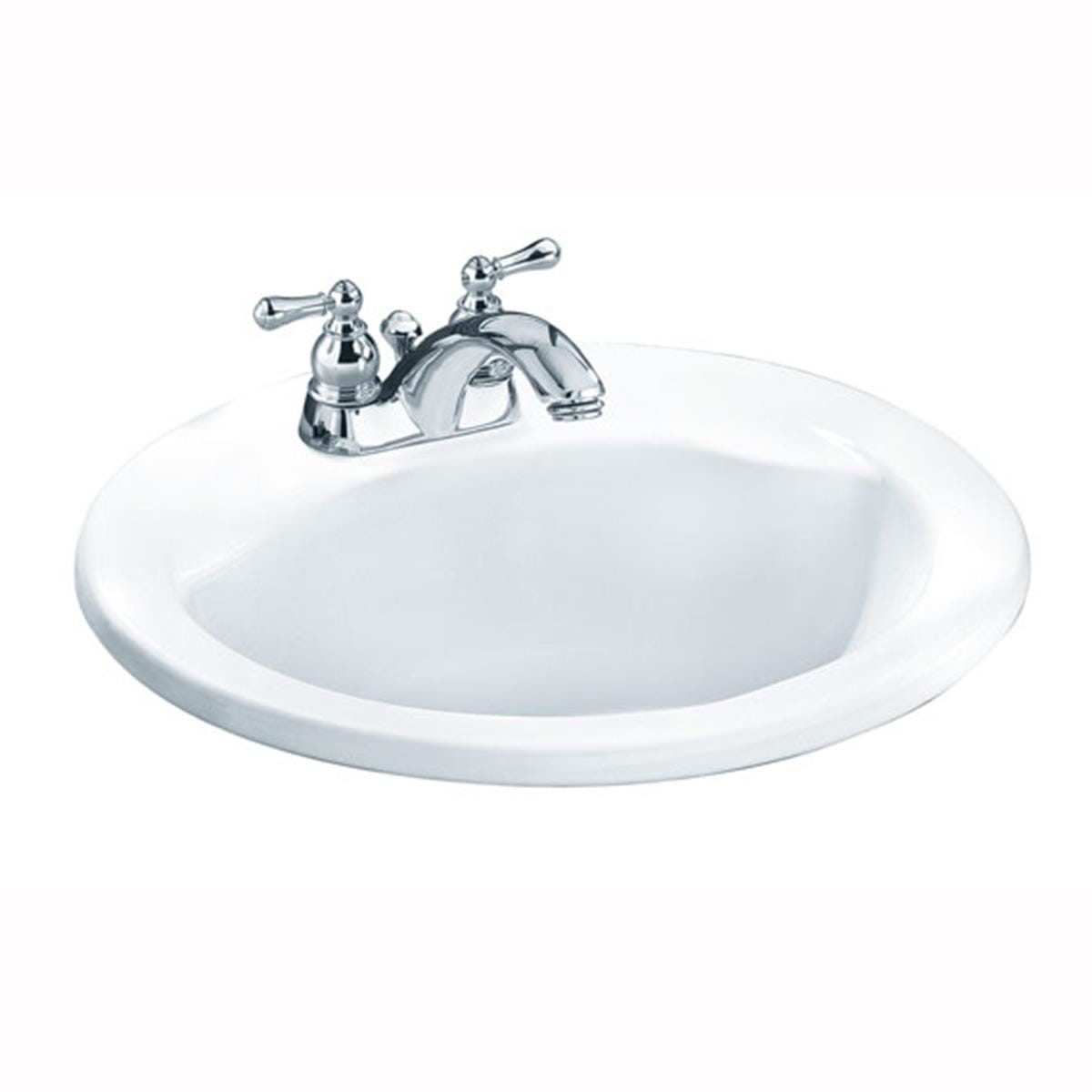 Cadet Oval Countertop Sink 4-Inch Centers with EverClean